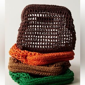 NWT Free People Sand Bound Clutch in Chocolate